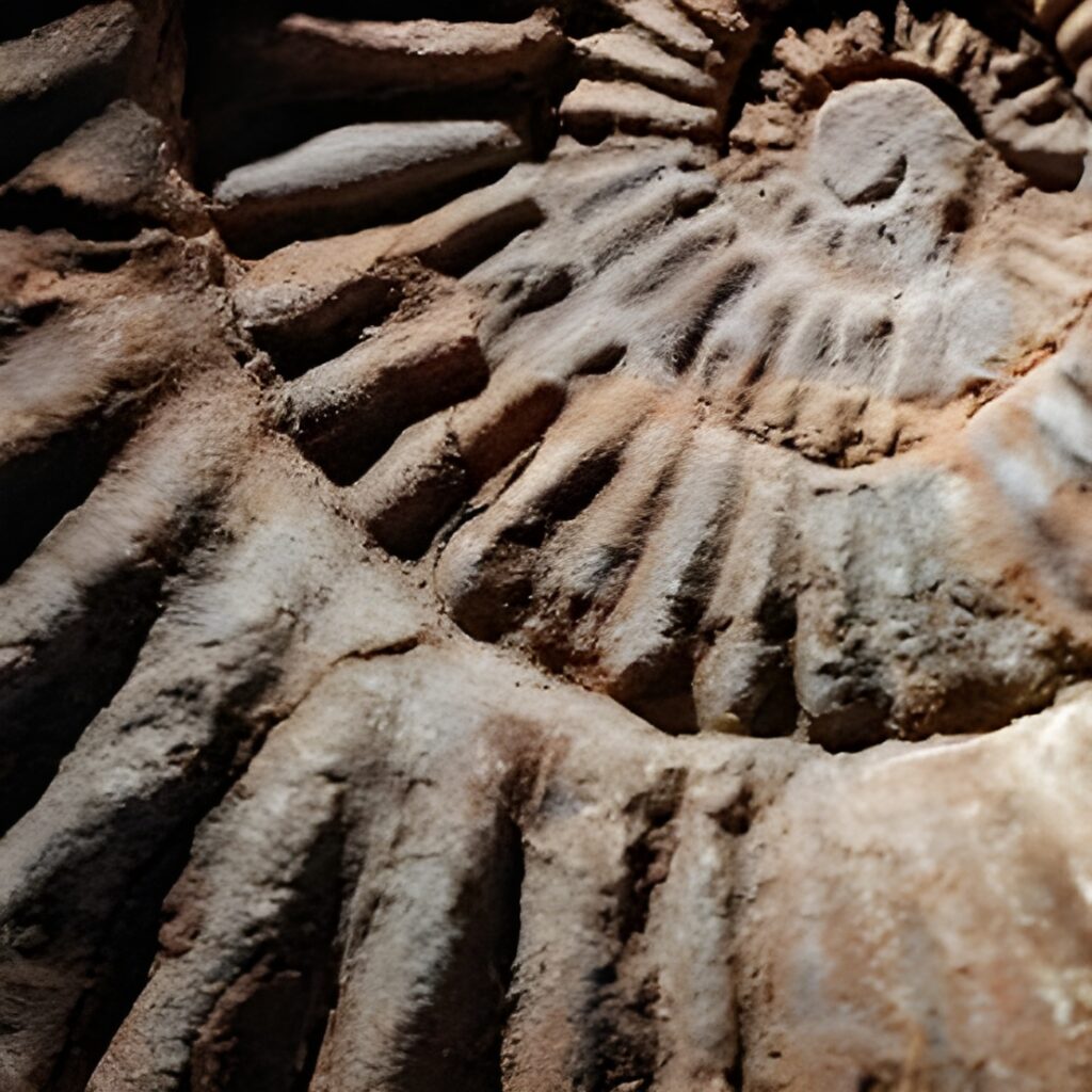 Ammonit der Gattung Arietites, eine ausgestorbene Art der Kopffüßer aus Eisenerzgrube Friederike (Harz). Geowissenschaftliche Sammlungen der Uni Göttingen. 